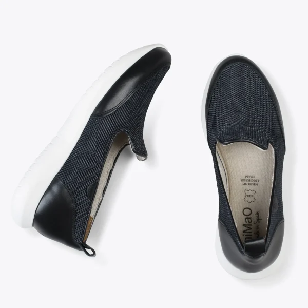MiMaO ShopOnline SLIPPER SPORT – Baskets à Enfiler En Maille NOIR 3