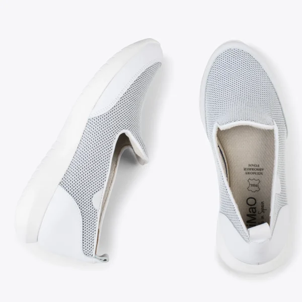 MiMaO ShopOnline SLIPPER SPORT – Baskets à Enfiler En Maille BLANC 3