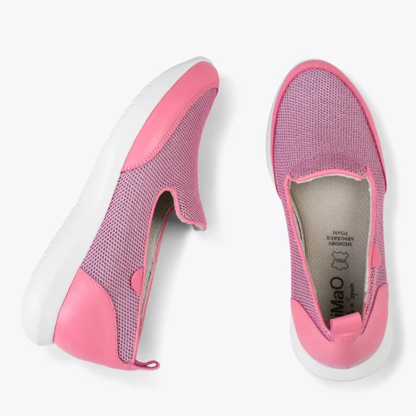 MiMaO ShopOnline SLIPPER SPORT – Baskets à Enfiler En Maille ROSE 3