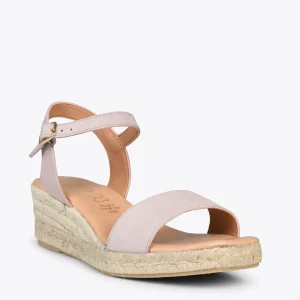 MiMaO ShopOnline JEREZ – Sandales Compensées En Jute Et Cuir NUDE 14