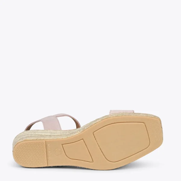 MiMaO ShopOnline JEREZ – Sandales Compensées En Jute Et Cuir NUDE 6