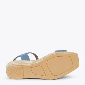 MiMaO ShopOnline JEREZ – Sandales Compensées En Jute Et Cuir JEANS 16