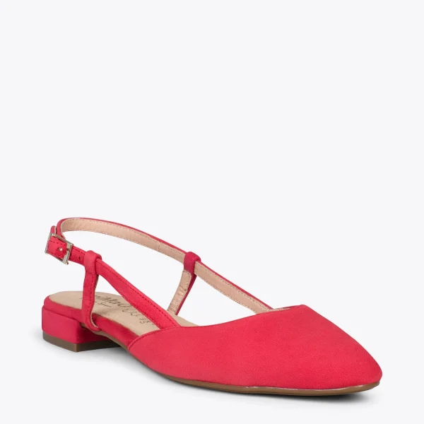 MiMaO ShopOnline BRUNCH – Chaussures à Talon Bas Et Bride Arrière ROUGE 5