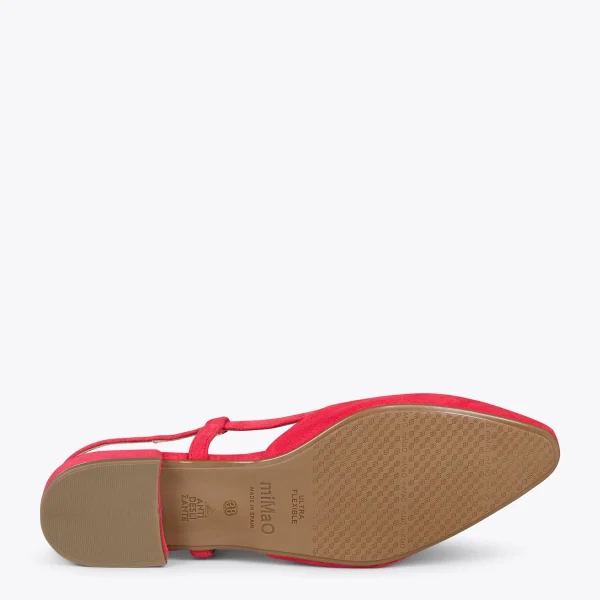 MiMaO ShopOnline BRUNCH – Chaussures à Talon Bas Et Bride Arrière ROUGE 6
