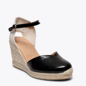 MiMaO ShopOnline NERJA VERNI – Espadrilles Compensées Talon Haut Avec Boucle NOIR 15