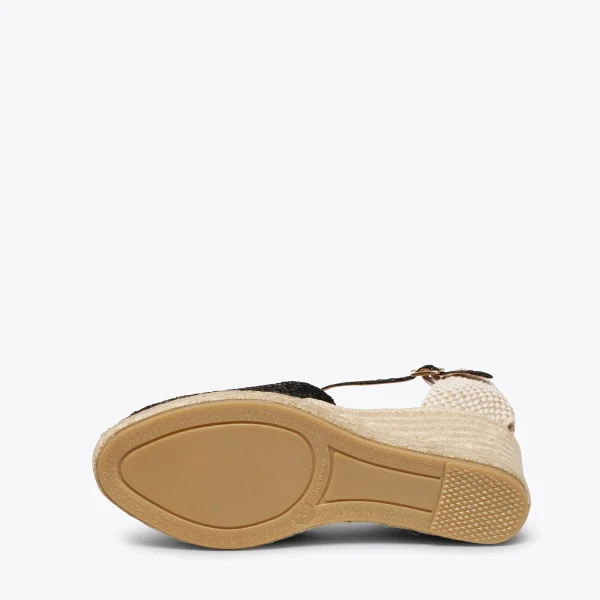 MiMaO ShopOnline NERJA STAR – Espadrilles à Compensé Haut Et Glitter NOIR 6