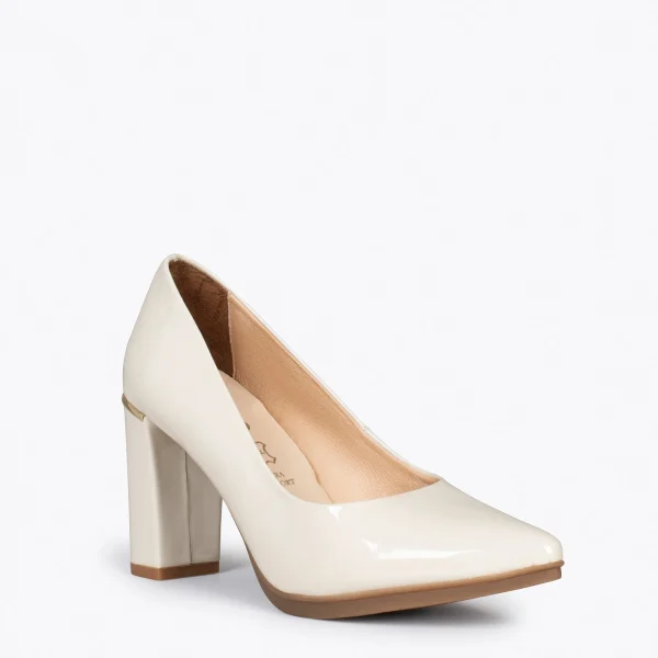 MiMaO ShopOnline URBAN VERNI – Chaussures à Talon En Cuir Verni Et Détail Métallique OS 5