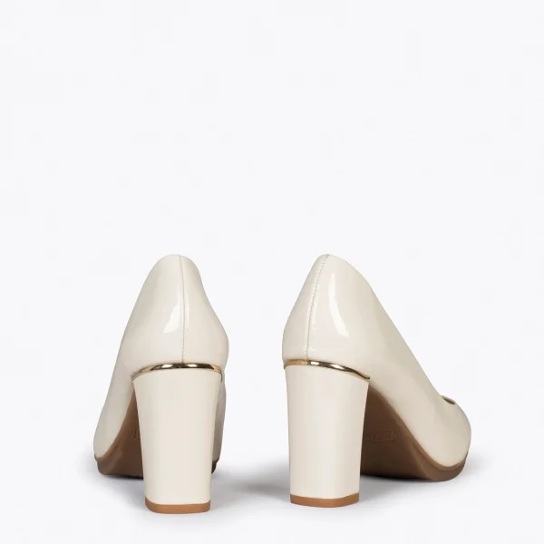 MiMaO ShopOnline URBAN VERNI – Chaussures à Talon En Cuir Verni Et Détail Métallique OS 4