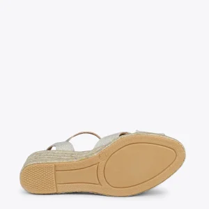 MiMaO ShopOnline CALPE – Espadrilles Artisanales à Lanières Et Boucle ARGENTÉ 16