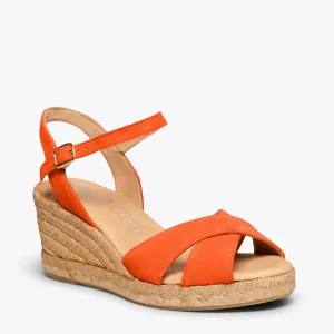 MiMaO ShopOnline CALPE – Espadrilles Artisanales à Lanières Et Boucle ORANGE 14