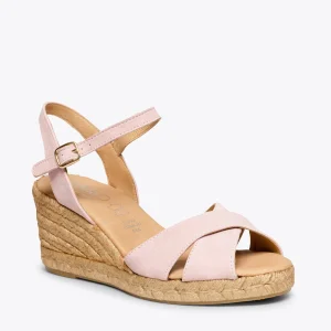 MiMaO ShopOnline CALPE – Espadrilles Artisanales à Lanières Et Boucle ROSE PÂLE 14