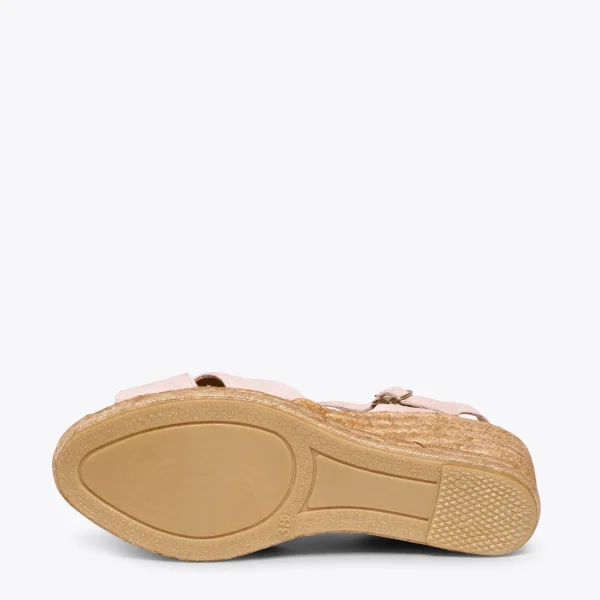 MiMaO ShopOnline CALPE – Espadrilles Artisanales à Lanières Et Boucle ROSE PÂLE 6