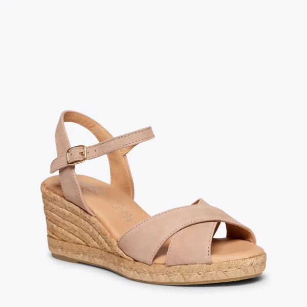 MiMaO ShopOnline CALPE – Espadrilles Artisanales à Lanières Et Boucle NUDE 5