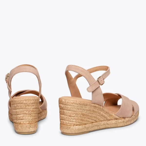 MiMaO ShopOnline CALPE – Espadrilles Artisanales à Lanières Et Boucle NUDE 4