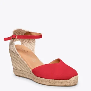 MiMaO ShopOnline NERJA – Espadrilles à Talon Haut ROUGE 14