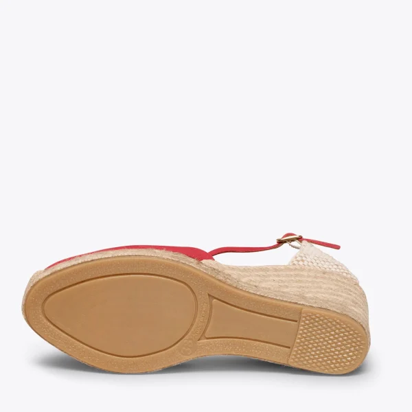 MiMaO ShopOnline NERJA – Espadrilles à Talon Haut ROUGE 6