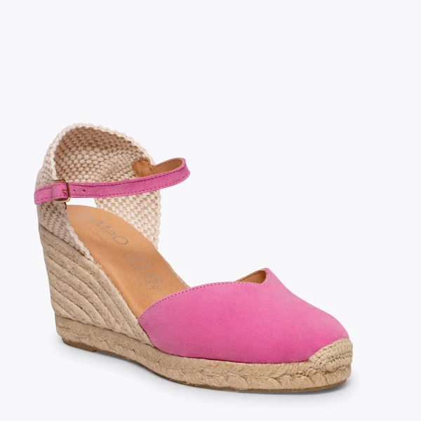 MiMaO ShopOnline NERJA – Espadrilles à Talon Haut ROSE 5