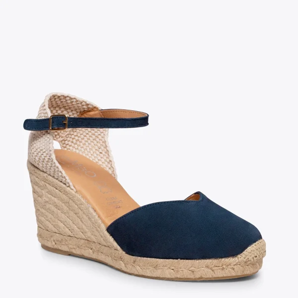 MiMaO ShopOnline NERJA – Espadrilles à Talon Haut BLEU MARINE 5