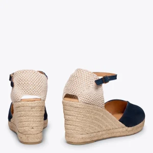 MiMaO ShopOnline NERJA – Espadrilles à Talon Haut BLEU MARINE 12