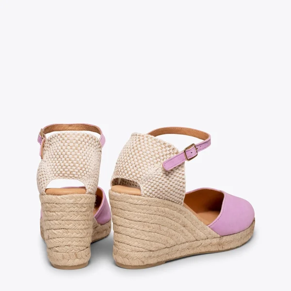 MiMaO ShopOnline NERJA – Espadrilles à Talon Haut MAUVE 4