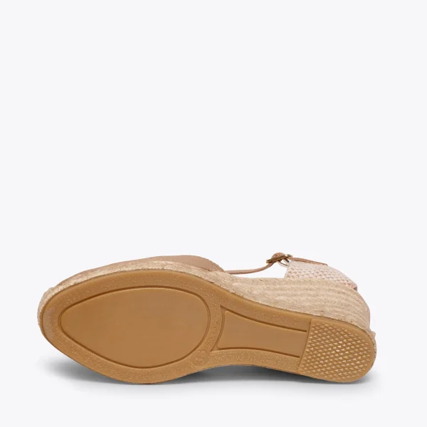 MiMaO ShopOnline NERJA – Espadrilles à Talon Haut DORÉ 6