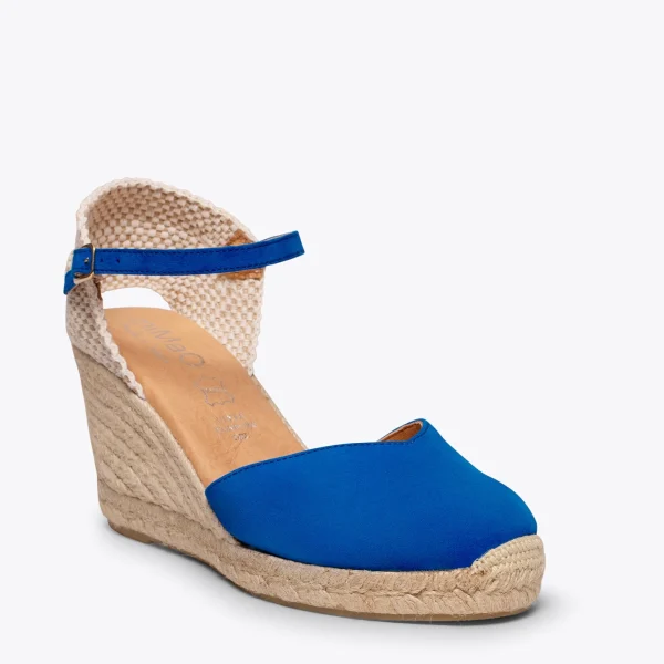 MiMaO ShopOnline NERJA – Espadrilles à Talon Haut BLEU ROI 5