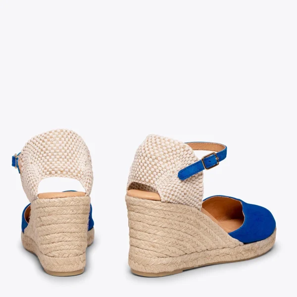 MiMaO ShopOnline NERJA – Espadrilles à Talon Haut BLEU ROI 4