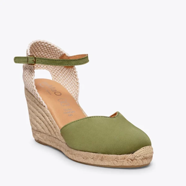 MiMaO ShopOnline NERJA – Espadrilles à Talon Haut KAKI 5