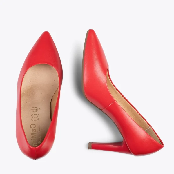 MiMaO ShopOnline GLAM – Chaussures élégantes à Talon Haut ROUGE 3