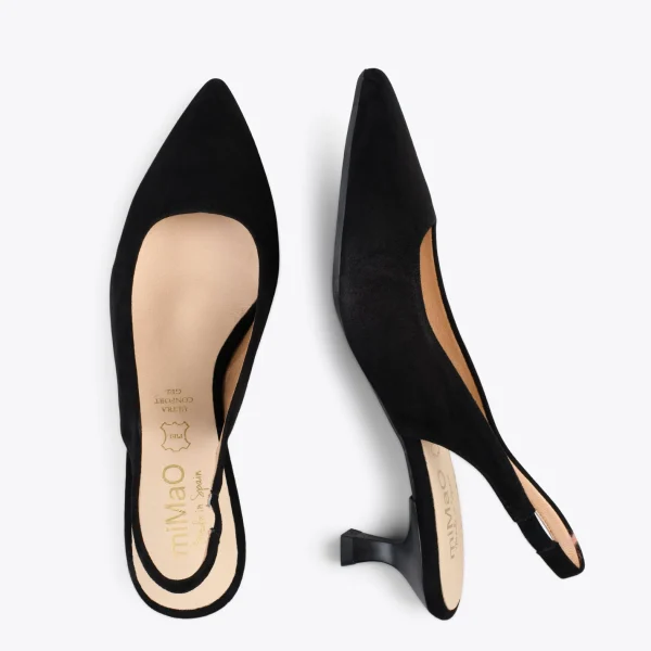 MiMaO ShopOnline URBAN KITTEN Talon Ouvert – Chaussures à Talon évasé NOIR 3