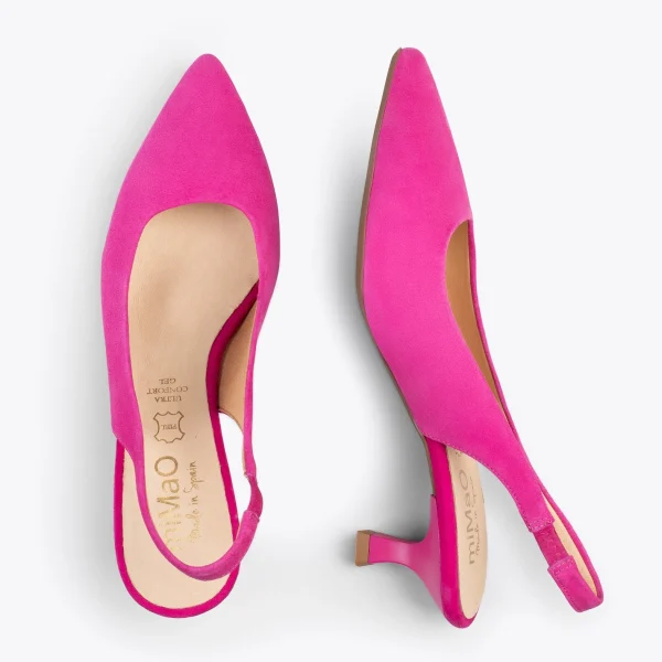 MiMaO ShopOnline URBAN KITTEN Talon Ouvert – Chaussures à Talon évasé FUCHSIA 4