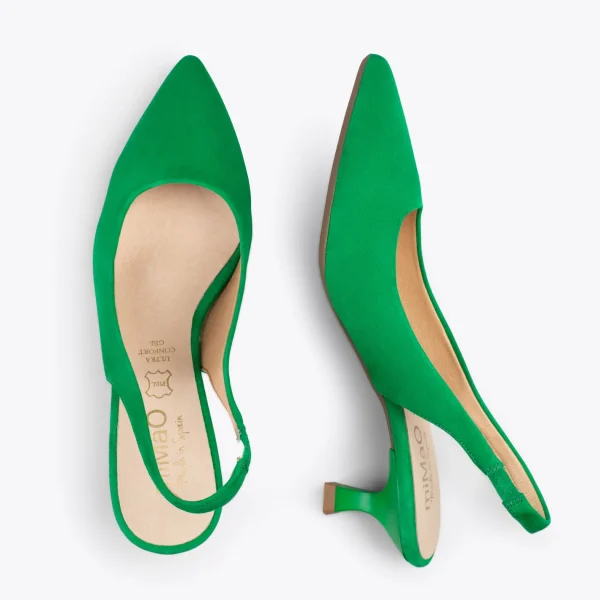 MiMaO ShopOnline URBAN KITTEN Talon Ouvert – Chaussures à Talon évasé VERT 3
