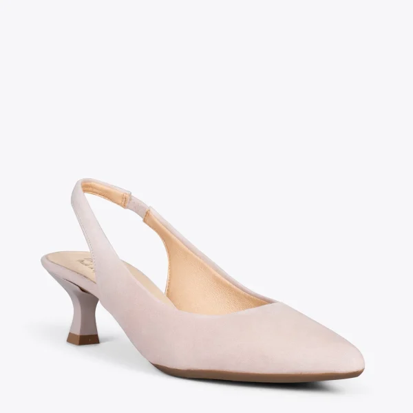 MiMaO ShopOnline URBAN KITTEN Talon Ouvert – Chaussures à Talon évasé NUDE 5