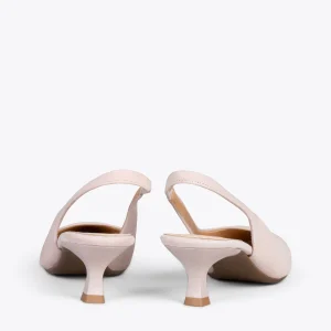 MiMaO ShopOnline URBAN KITTEN Talon Ouvert – Chaussures à Talon évasé NUDE 12