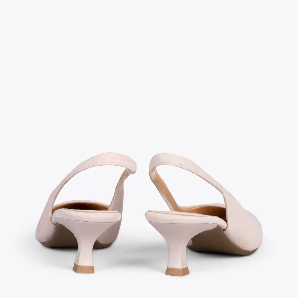 MiMaO ShopOnline URBAN KITTEN Talon Ouvert – Chaussures à Talon évasé NUDE 4
