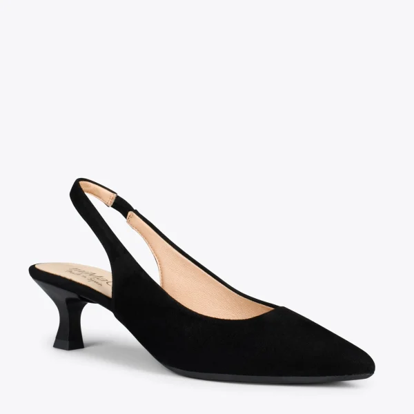 MiMaO ShopOnline URBAN KITTEN Talon Ouvert – Chaussures à Talon évasé NOIR 5