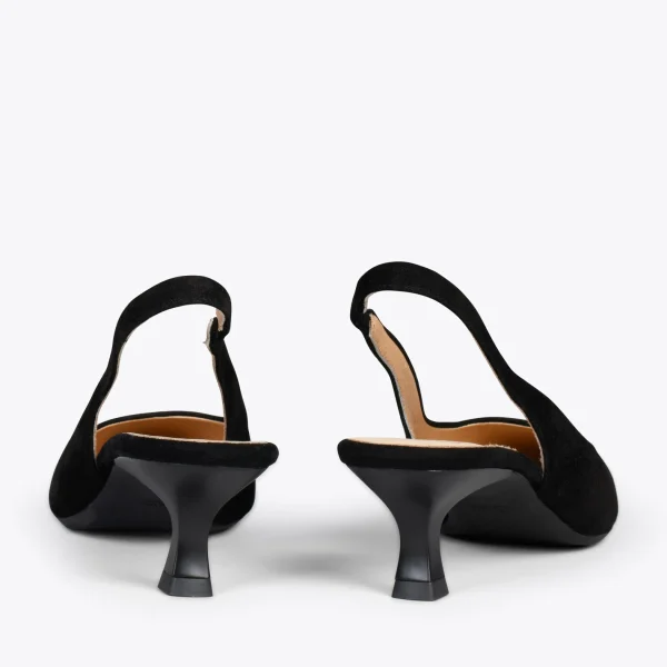 MiMaO ShopOnline URBAN KITTEN Talon Ouvert – Chaussures à Talon évasé NOIR 4