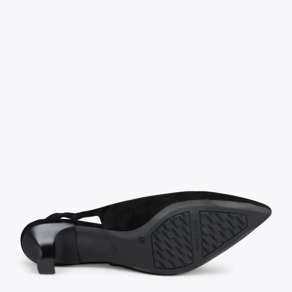 MiMaO ShopOnline URBAN KITTEN Talon Ouvert – Chaussures à Talon évasé NOIR 6