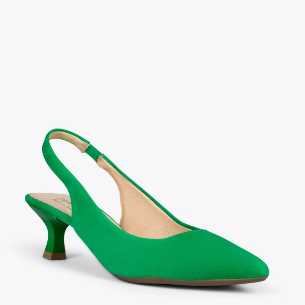 MiMaO ShopOnline URBAN KITTEN Talon Ouvert – Chaussures à Talon évasé VERT 5