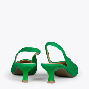 MiMaO ShopOnline URBAN KITTEN Talon Ouvert – Chaussures à Talon évasé VERT 12