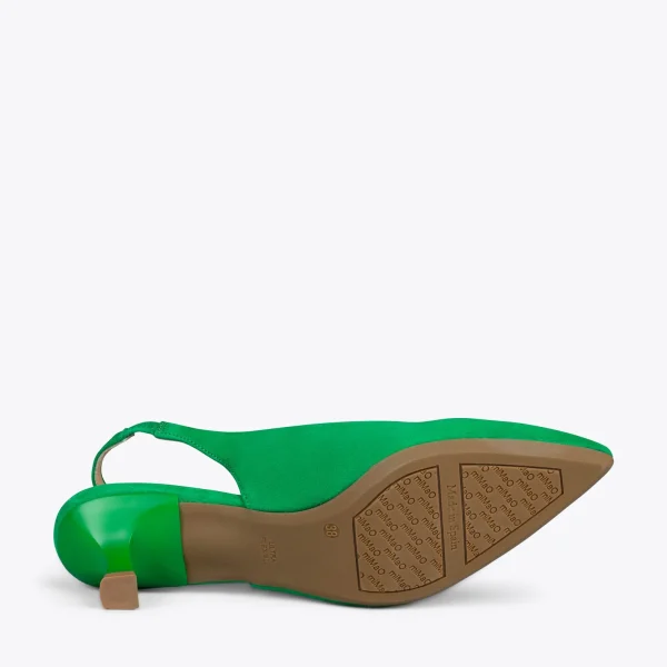MiMaO ShopOnline URBAN KITTEN Talon Ouvert – Chaussures à Talon évasé VERT 6
