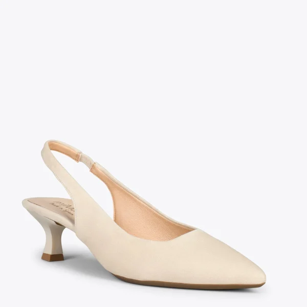 MiMaO ShopOnline URBAN KITTEN Talon Ouvert – Chaussures à Talon évasé BEIGE 5