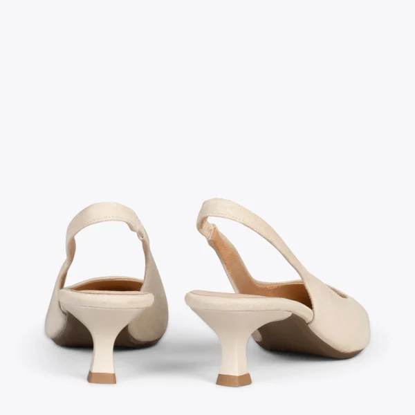 MiMaO ShopOnline URBAN KITTEN Talon Ouvert – Chaussures à Talon évasé BEIGE 4