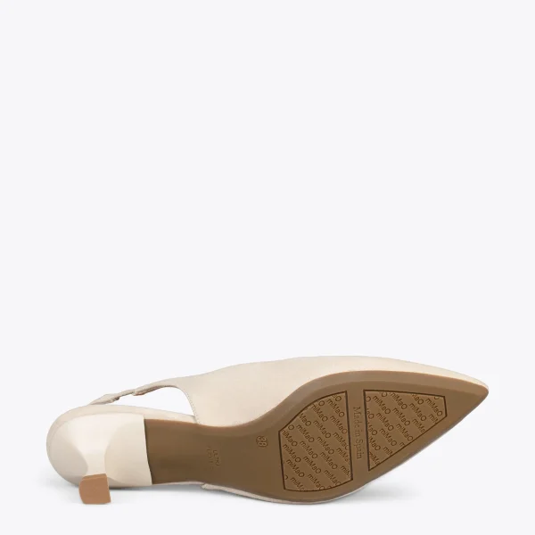 MiMaO ShopOnline URBAN KITTEN Talon Ouvert – Chaussures à Talon évasé BEIGE 6