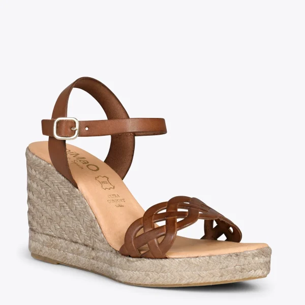 MiMaO ShopOnline OASIS – Espadrilles à Tige Tressée MARRON 5