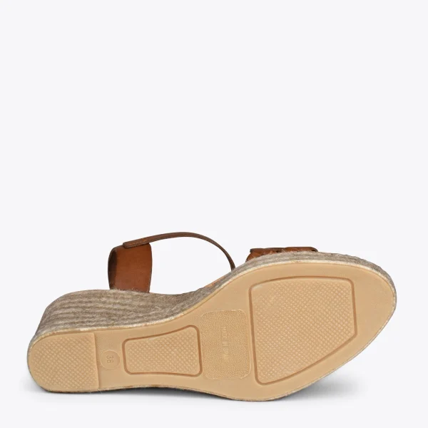 MiMaO ShopOnline OASIS – Espadrilles à Tige Tressée MARRON 6