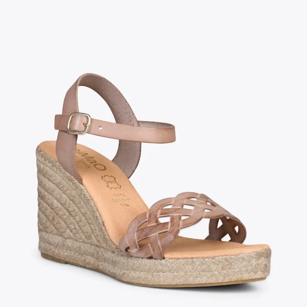 MiMaO ShopOnline OASIS – Espadrilles à Tige Tressée TAUPE 5