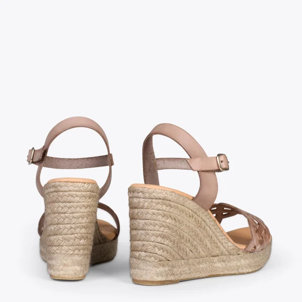 MiMaO ShopOnline OASIS – Espadrilles à Tige Tressée TAUPE 4