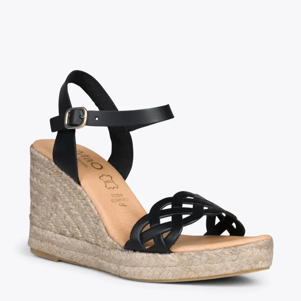 MiMaO ShopOnline OASIS – Espadrilles à Tige Tressée NOIR 5