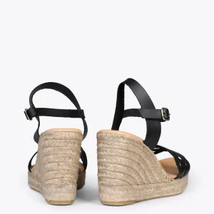 MiMaO ShopOnline OASIS – Espadrilles à Tige Tressée NOIR 12